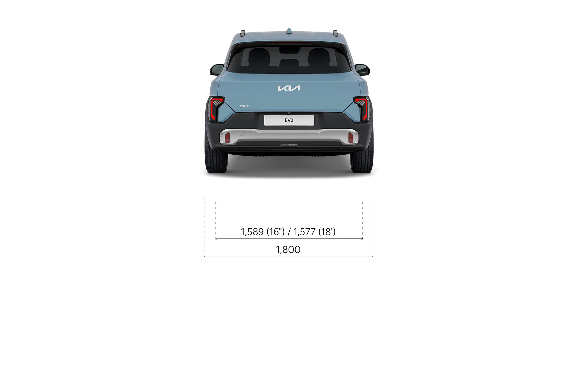 Kia EV3 Dimensions rear view